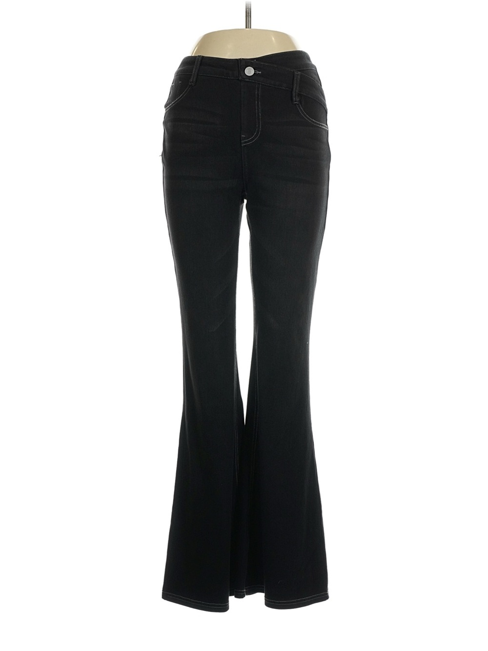 HALARA Medium Black Flare High-Rise Pull On Jeans
